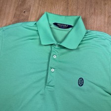 Polo Golf Ralph Lauren Short Sleeve Polo Shirt Mens L Solid Green Pima Cotton