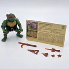 Vintage 1988 TMNT RAPHAEL Figure (Soft Head) Near Complete w/ File Card
