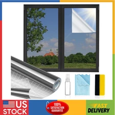 One Way Mirror Window Film, UV Sun Blocking Heat Control Privacy Tint 17.5"x6.5'