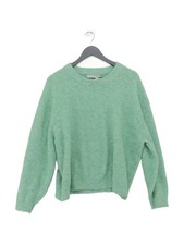 Anthropologie Men's Jumper L Green Polyester with Elastane, Nylon, Wool Pullover