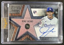 2025 Topps Five Star Roki Sasaki Stars and Stitches Rookie RC Auto #/25 Dodgers