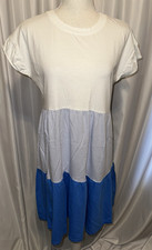 J Crew Dress Size Small Tshirt Tiered Fit and Flare Crew Neck Pullover
