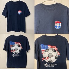 Vintage 2006 FIFA World Cup Germany T Shirt Team USA Graphic Double Sided Men L