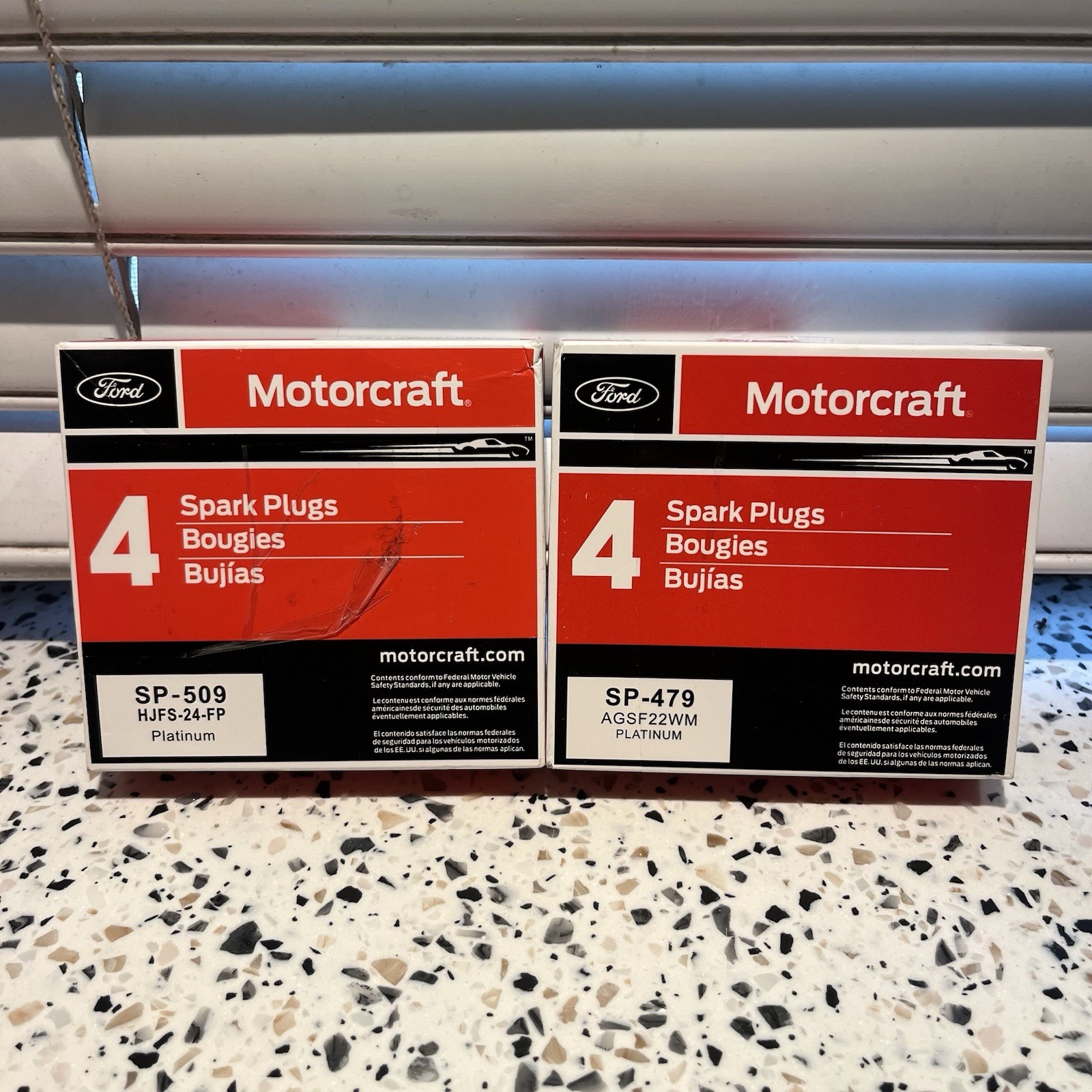 Motorcraft Ford SP-479  SP-509 Platinum Spark Plugs Lot Of 2 Boxes Of 4 Packs