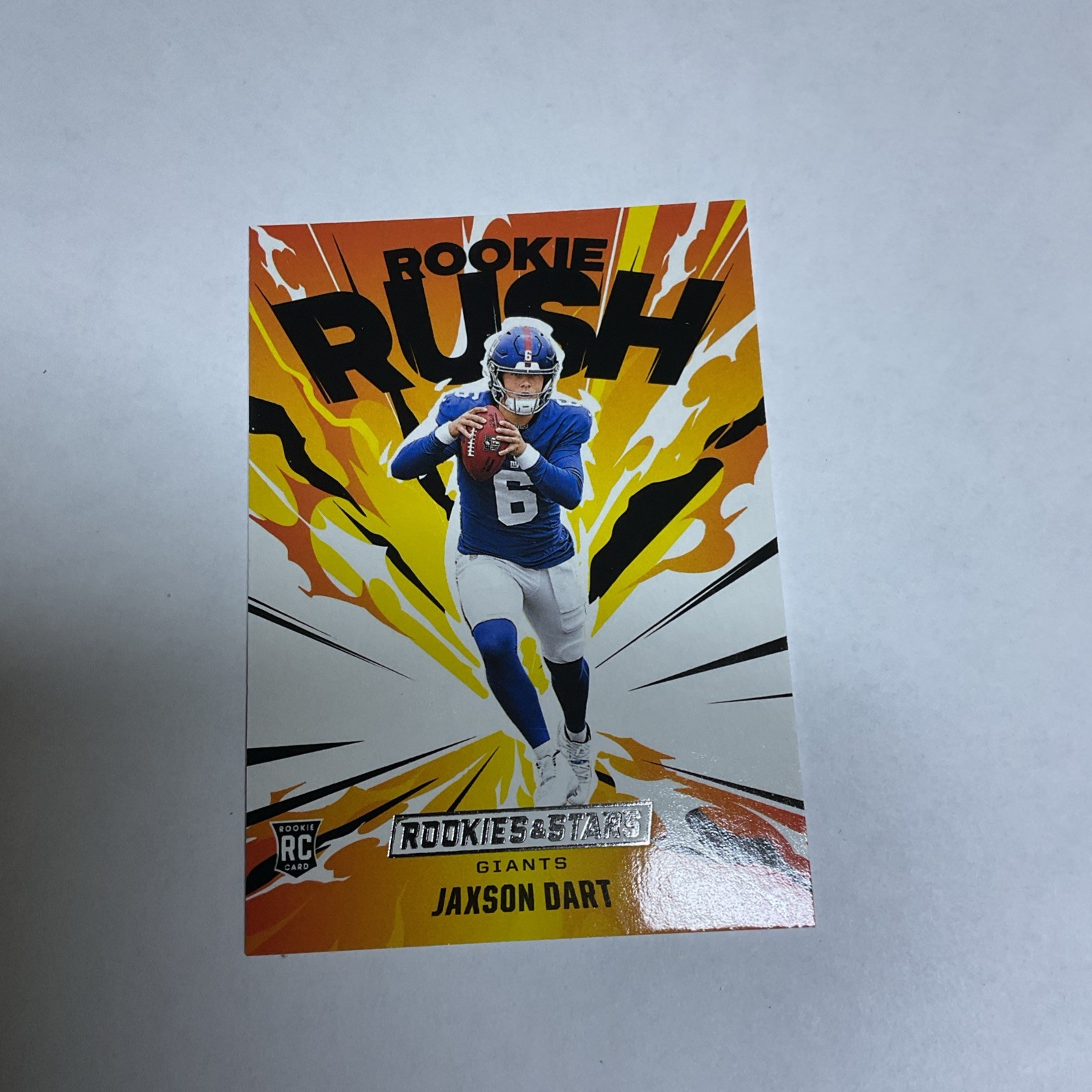 2025 rookies & Stars Jaxson Dart Rookie Rush #6 RC Giants
