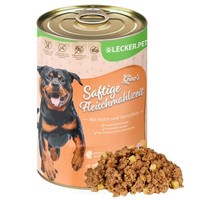 24 X 400 G Gino's Saftige Fleischmahlzeit Mit Huhn & Kartoffeln Hunde Lecker.Pet