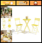 3-Piece Folding Bistro Set - Outdoor Patio Furniture, 2 Chairs & Table, Space-Sa