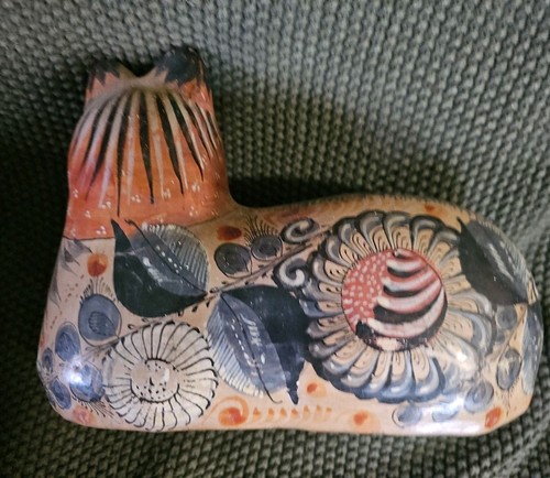 Vintage Tonala Mexican Pottery Folk Art CA,T 7 1/2" , Marked - Picture 4 of 16
