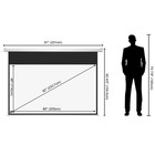 92" 16:9 Electric Motorized Projector Screen w/ Remote Control Movie Projection — photo 8