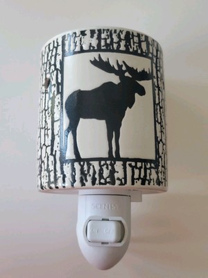 Scentsy YUKON KING Moose Mini Cabin Lodge Woodsy design, light TESTED/Works