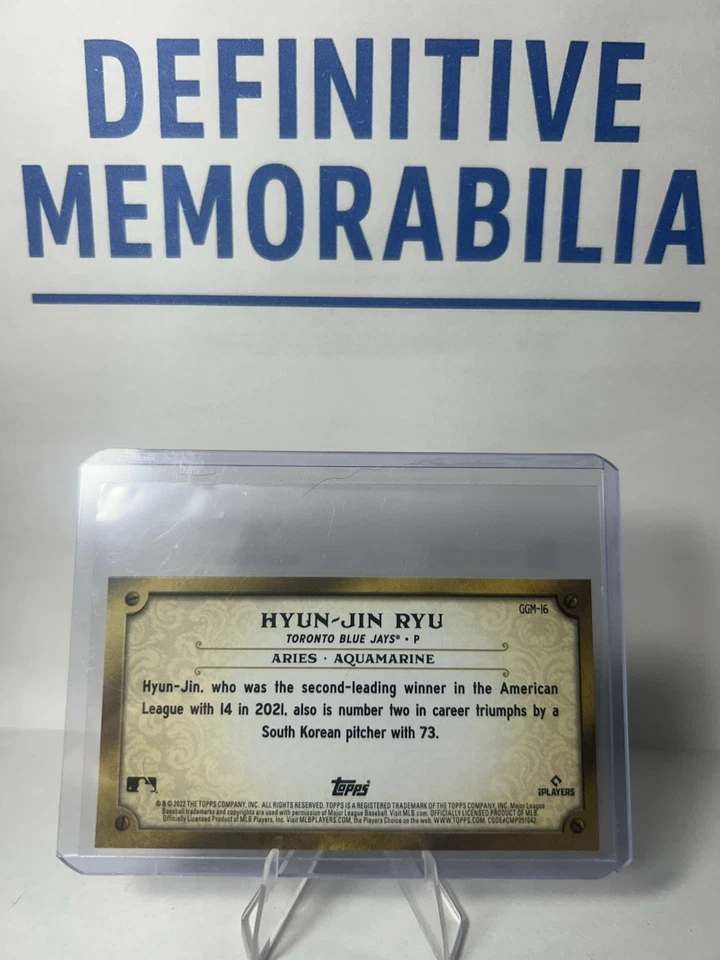 2022 Topps Gypsy Queen Hyun-Jin Ryu GQ Mini Gems - Image 2 of 2