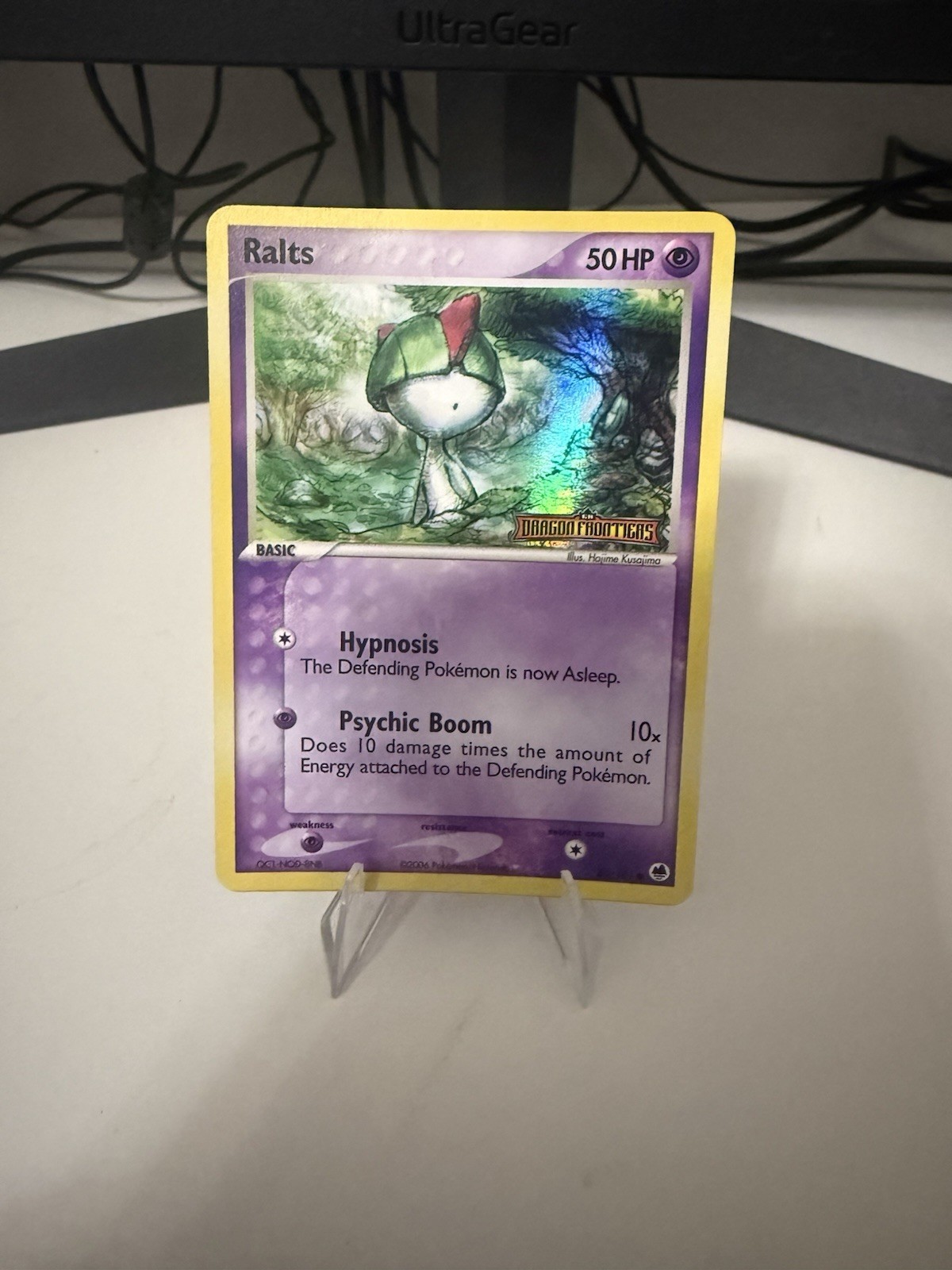 Pokemon Card - Ralts Dragon Frontiers 60/101 Reverse Holo Stamped (LP)
