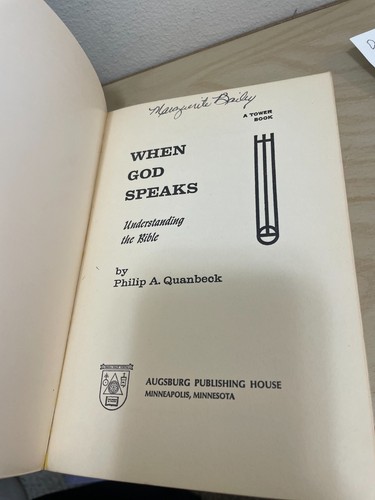 When God Speaks by Philip Quanbeck 1968, Augsburg Publishing House & Tower - Imagen 4 de 7