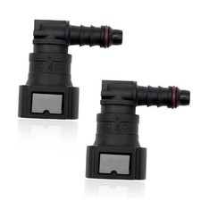 2 PCS Fuel Line Quick Connector, 90 Degree Nylon Fuel Line Quick Release Elbow