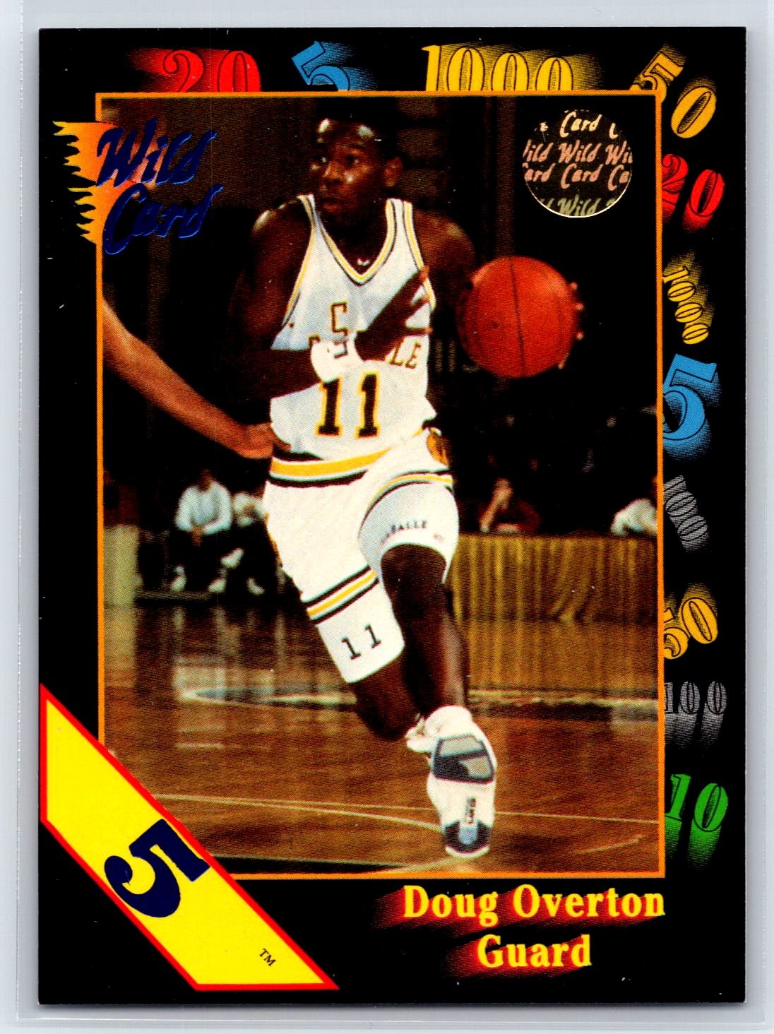 1991-92 Wild Card Doug Overton Rookie 5 Stripe Parallel RC #33