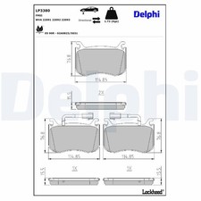 DELPHI Plaquettes de frein Avant pour ALFA ROMEO GIULIA (952) Plaquettes de