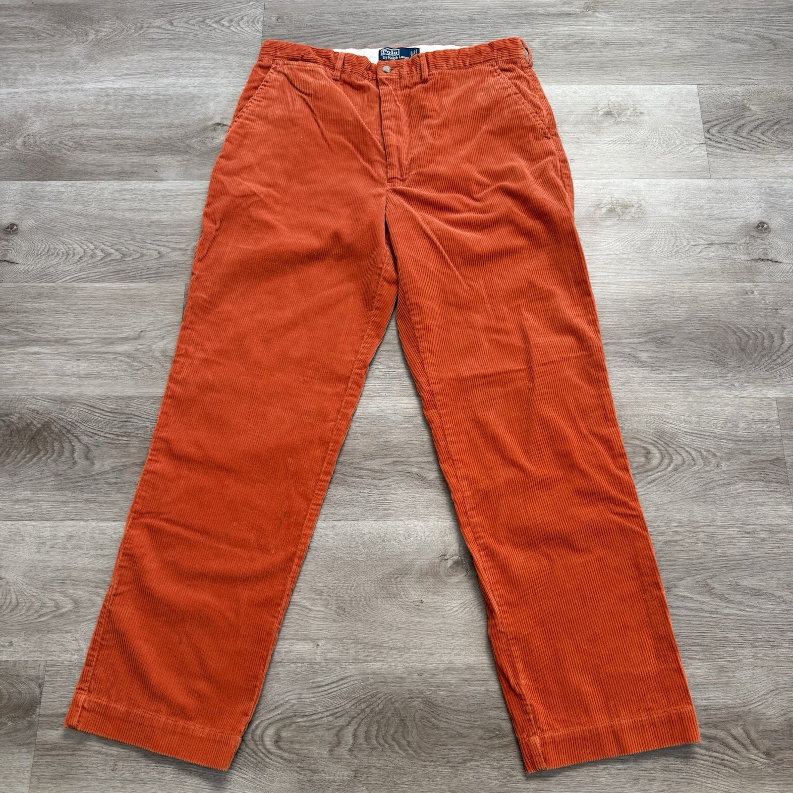 Vintage 90s Polo Ralph Lauren Corduroy High Waist Wide Pants Men