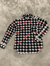 Black Comme des Garcons Rose Print Long Shirt L