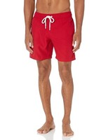 Badehose Herren Schnelltrocknend Rot GrößE M Amazon Essentials 17.8 Cm