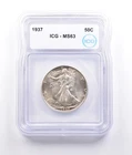 1937 Walking Liberty Half Dollar MS63 ICG *6967