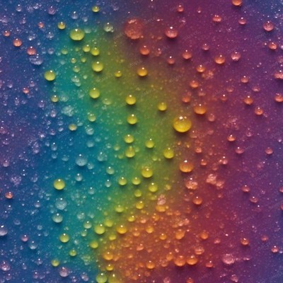 Dew on a Rainbow - 16'' x 48'' Hydrographic Film Hydro Dipping
