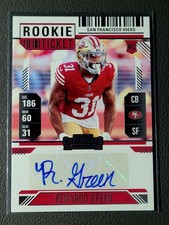 2024 Panini Contenders Football Renardo Green Rookie Ticket Auto #208 SF 49ers