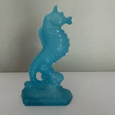 Mold-A-Rama Aquatic Zoo Animal Sea Horse Blow Molded Florida Souvenir BLUE 
