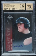 2011 Limited Draft Hits Signatures /299 Trevor Story BGS 9.5 GEM MINT Auto 0m0