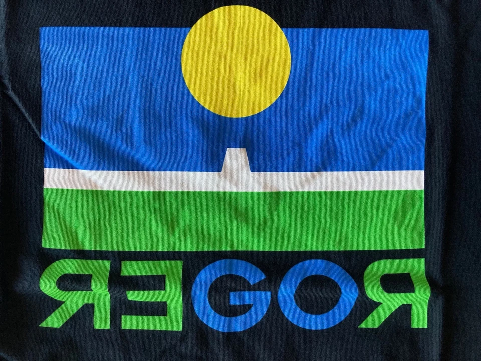 Uniqlo Roger Federer US Open 2021 GO ROGER Tennis Shirt L Black E446237-009 New - Image 3 of 4