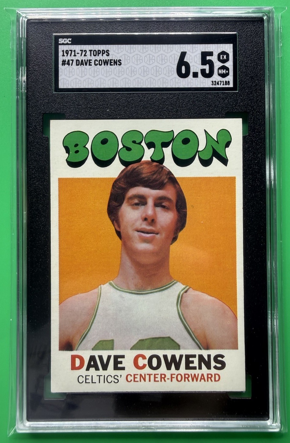 1971-72 Topps DAVE COWENS #47 RC Rookie SGC 7 NM Centered Great Eye Appeal HOF