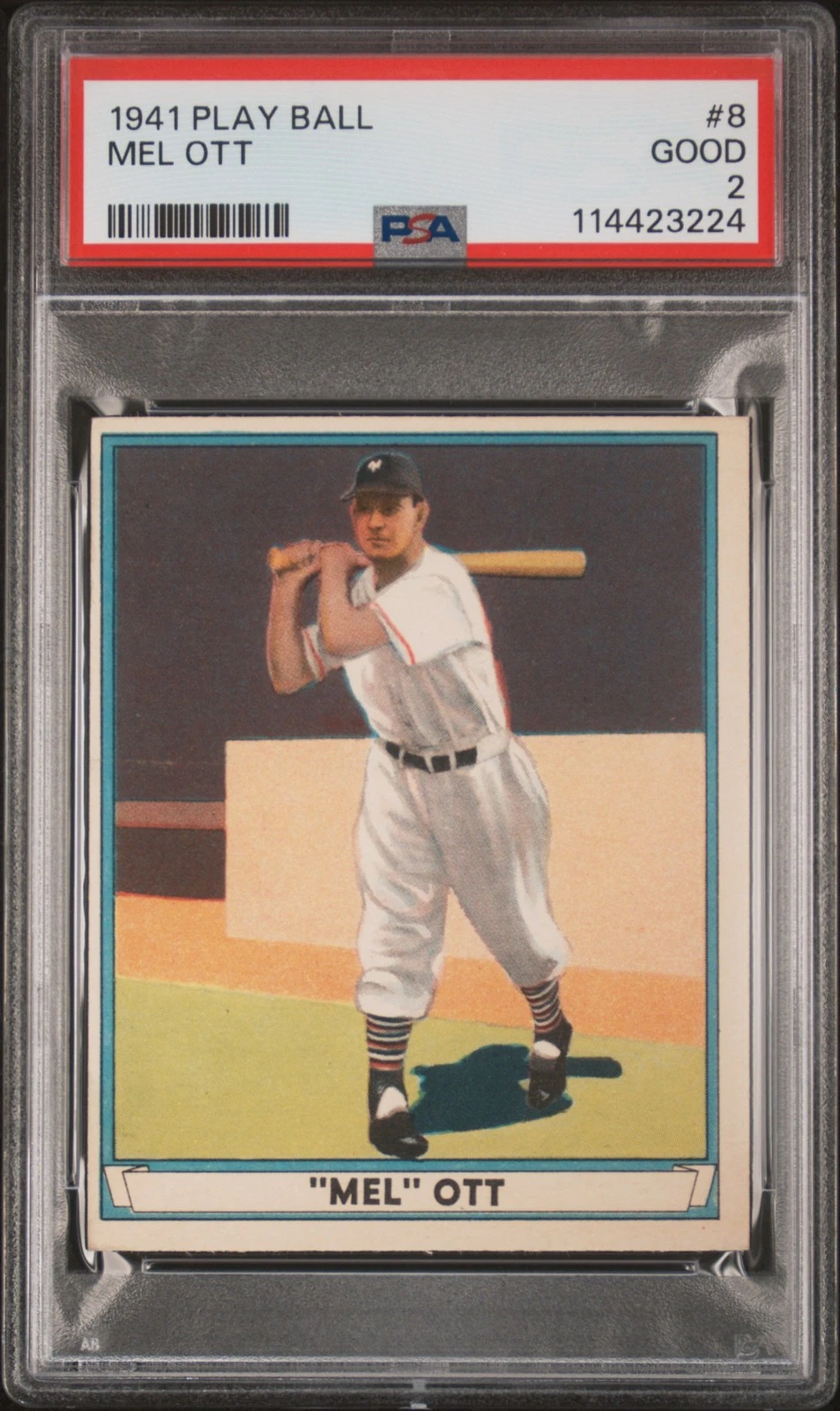 1941 PLAY BALL #8 MEL OTT PSA 2