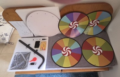 12 Inch Dual Use Tabletop or Wall Mounted Spinning Prize Wheel Multiple Wheels