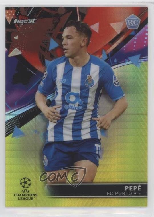 2021 Finest UEFA Champions League Yellow Prism Refractor Pepe #7 Rookie RC 0yq9