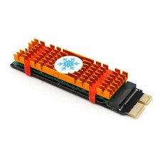 NGFF M.2 nvme M key SSD to PCI-E 1X Adapter with Heatsink vertical installation