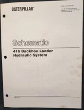 Caterpillar Fold-Out Hydraulic System Schematic, 416 Backhoe, 1985