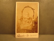 Victorian Antique Cabinet Card Photo of Young Girl,Baby Girl, Child, Kid, Infant