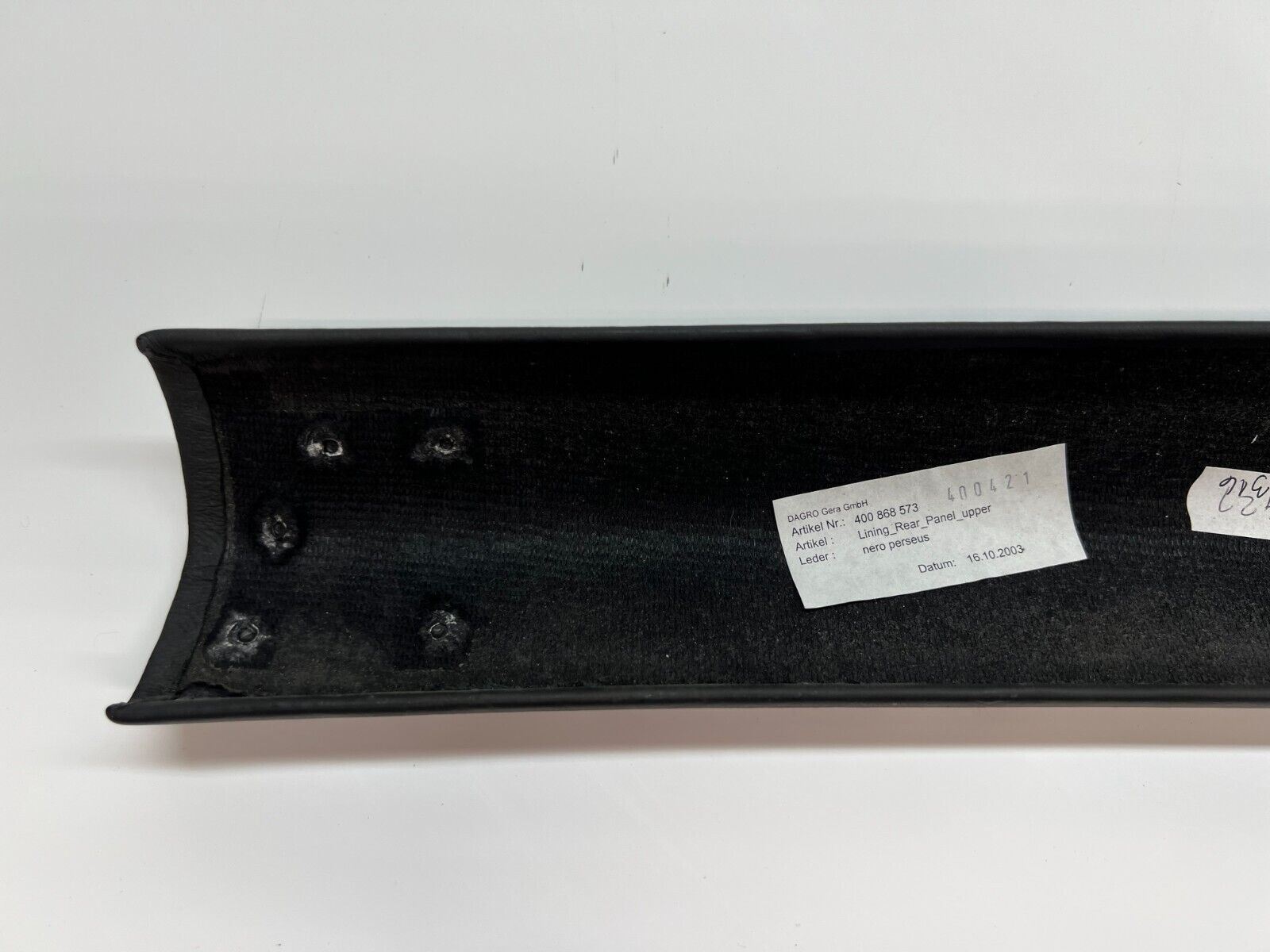 LAMBORGHINI GALLARDO REAR LOWER WINDOW GLASS LINING TRIM PANEL OEM 400868573
