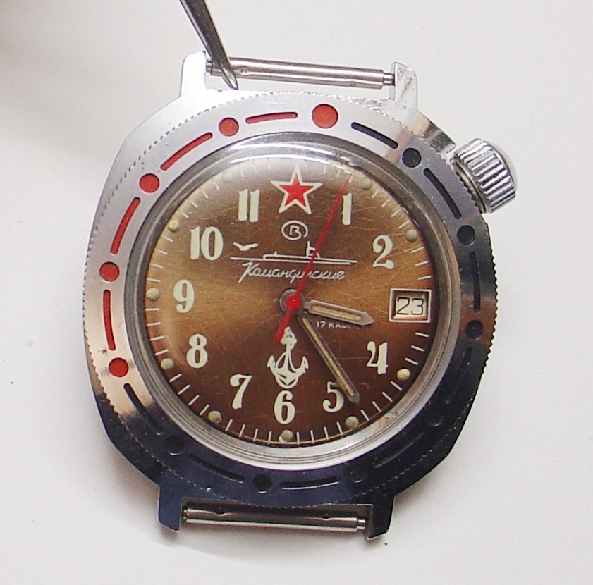 VOSTOK KOMANDIRSKIE SUBMARINE MILITARY WATCH RUSSIAN SOVIET