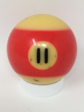 Vintage Bakelite Snooker Billiard Pool Ball 11 Red Stripe Replacement 53.4mm