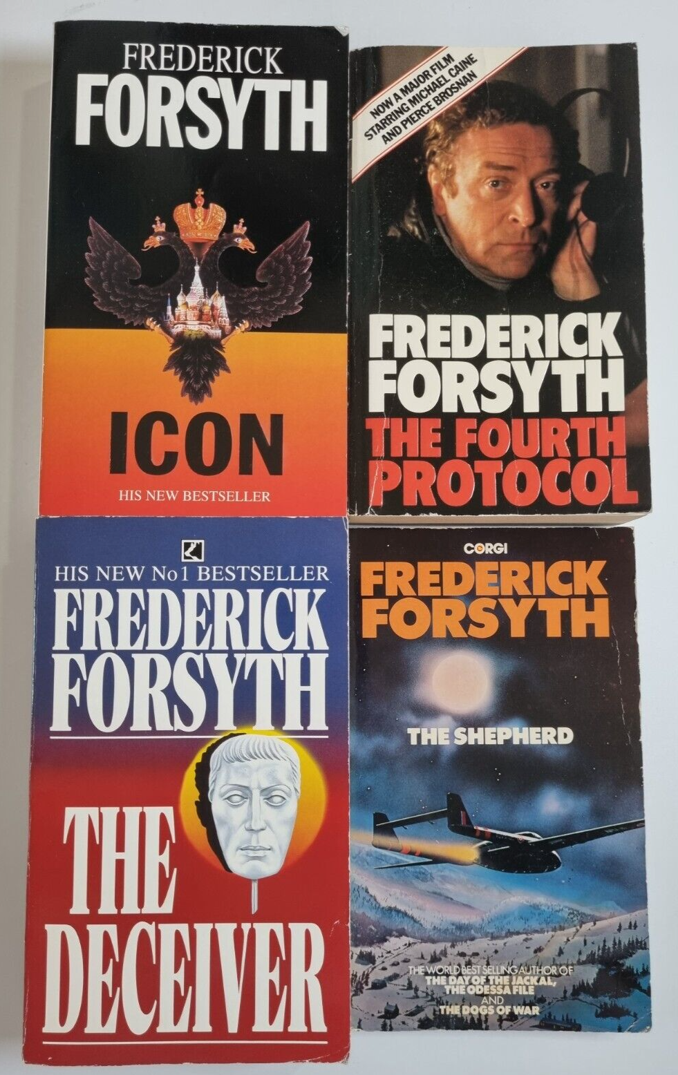 FREDERICK FORSYTH The Deceiver Fourth Protocol Icon 4 x Crime Thriller Paperback