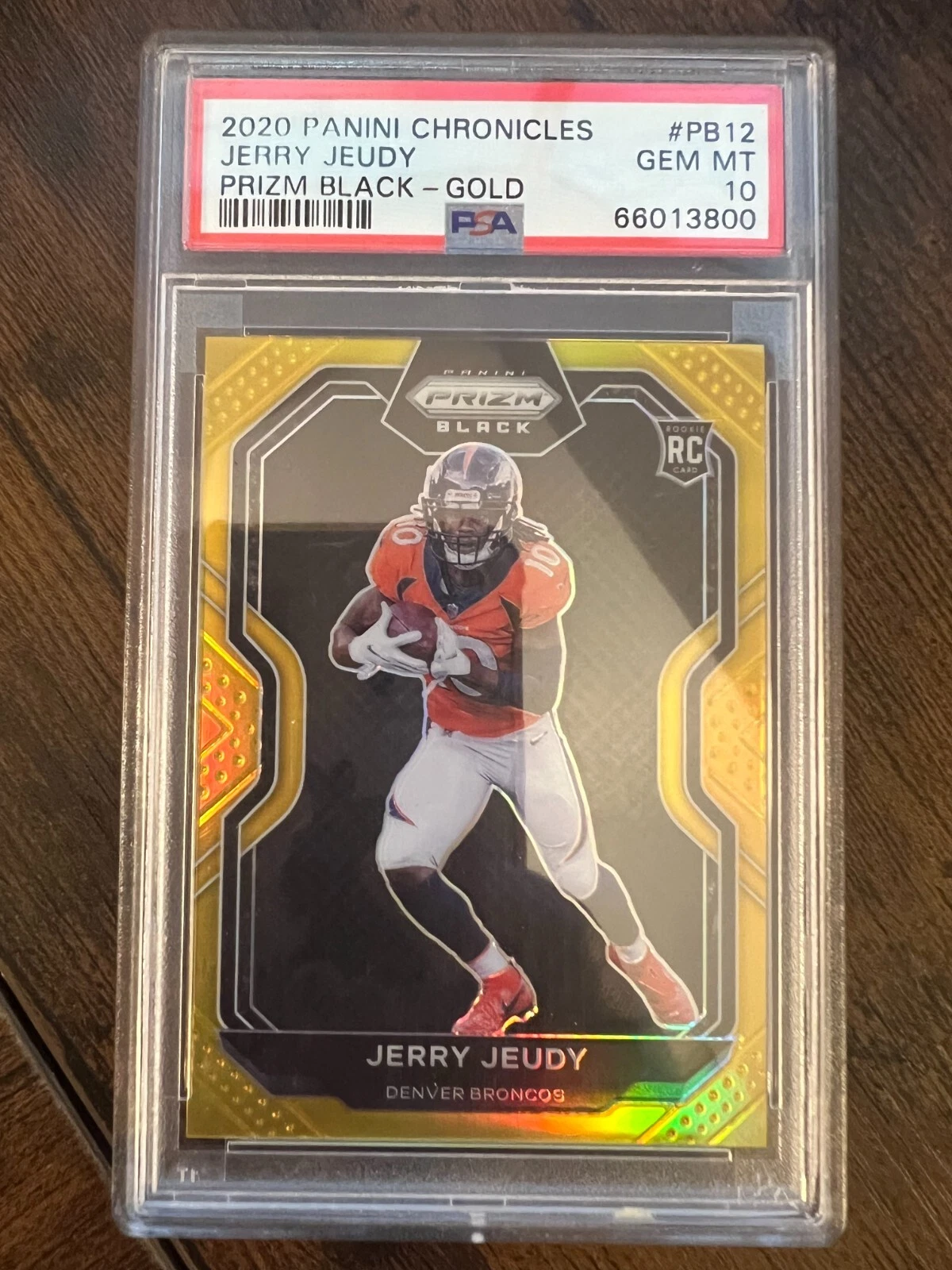 Jerry Jeudy Panini Chronicles Prizm Black #PB12 Gold