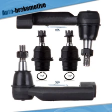 4x Front Lower Ball Joints Outer Tie Rod End For 2009-2014 Ford F-150 Expedition