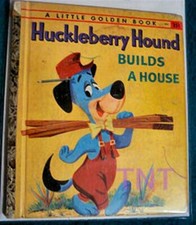 Hanna Barbera Huckleberry Hound 1959 Build House Little Golden Books