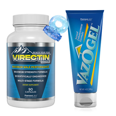 Virectin and Vazogel Bundle: Male Enhancement and Performance Gel | Dual System