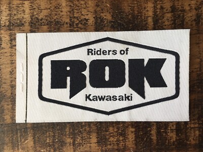 RARE Riders Of Kawasaki ROK MOTORCYCLE FABRIC Sticker Patch RACING