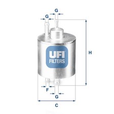 UFI Fuel Filter Insert 126mm Height Fits Mercedes-Benz A-Class Vaneo 31.834.00