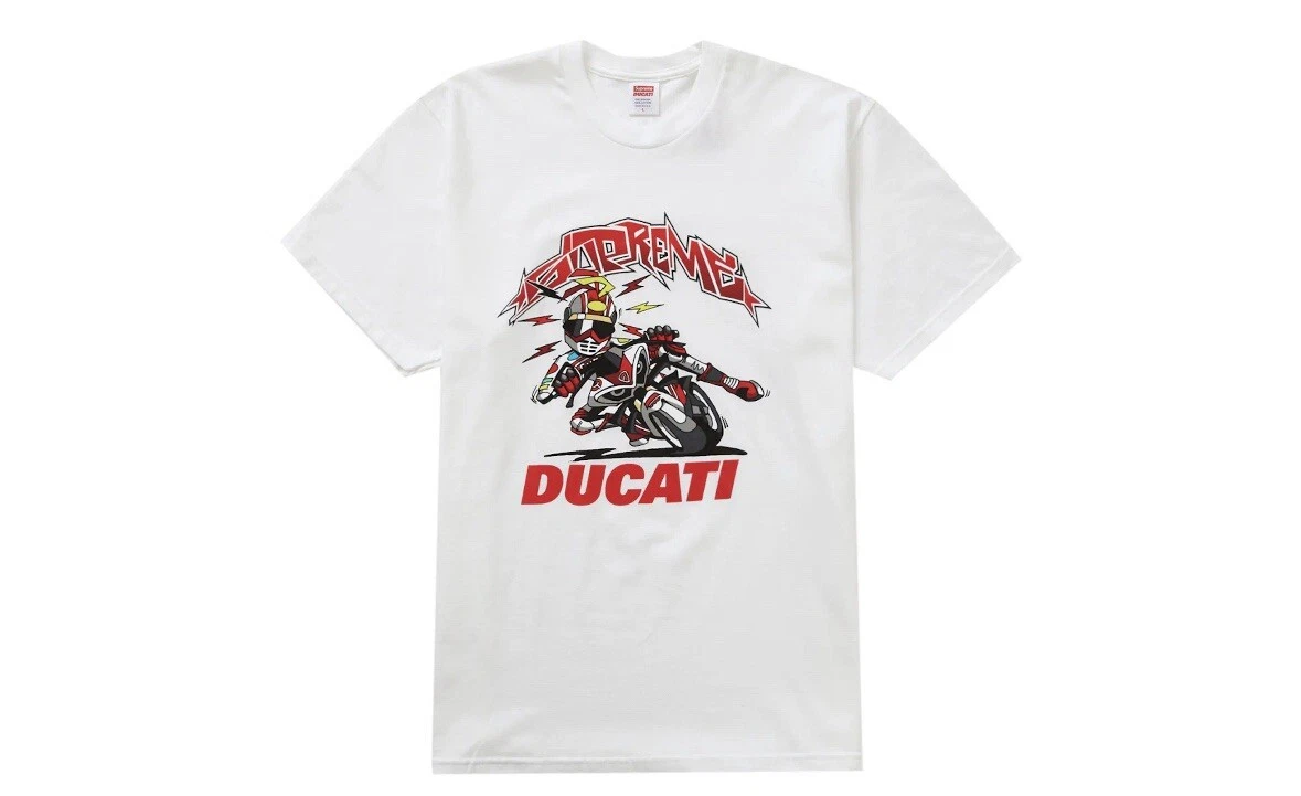 Tee shirt vélo Supreme X Ducati blanc   Taille Medium   Envoi rapide