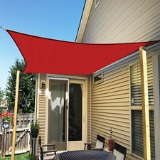 Ifenceview Red 5'x5'-5'x24' Rectangle Sun Shade Sail Patio Pergola Canopy Awning