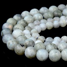 Natural Matte Labradorite Gemstone Round 6MM 7MM 8MM Loose Beads D338 