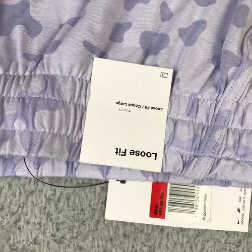 Nike Shorts Girls L Loose Fit Purple Patterned Training Athletic NEW NWT - Picture 6 of 7